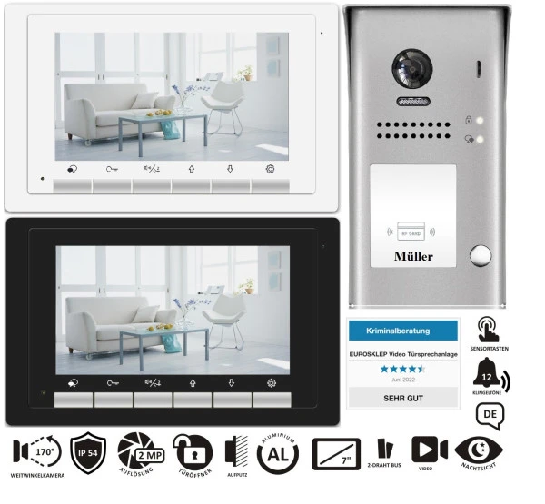 video türsprechanlage 1 familienhaus 2 monitore video türsprechanlage 1 familienhaus 2 monitore